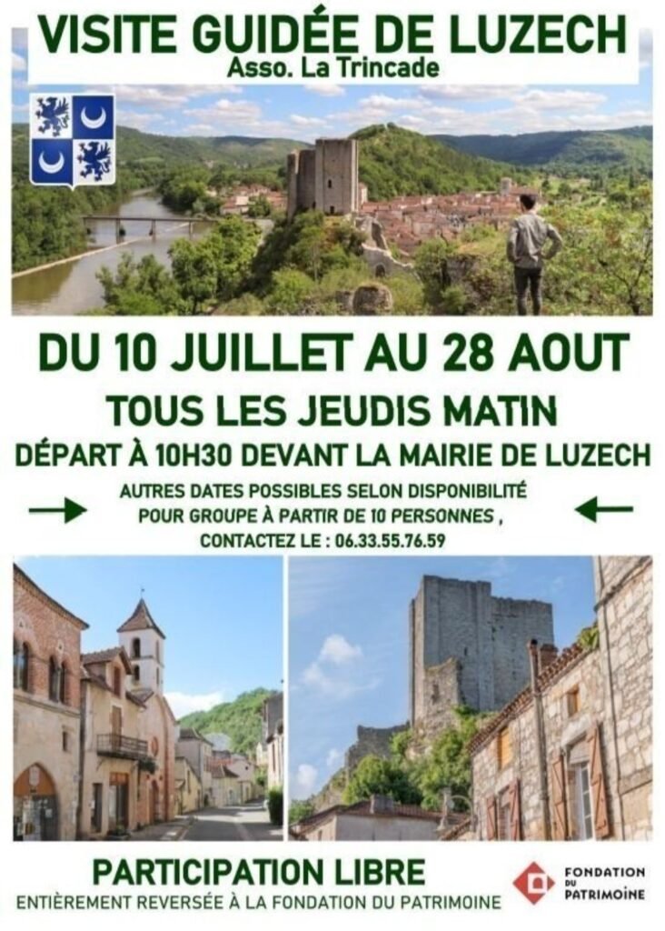 visite guidée de luzech le village du gîte de la tour du rocher